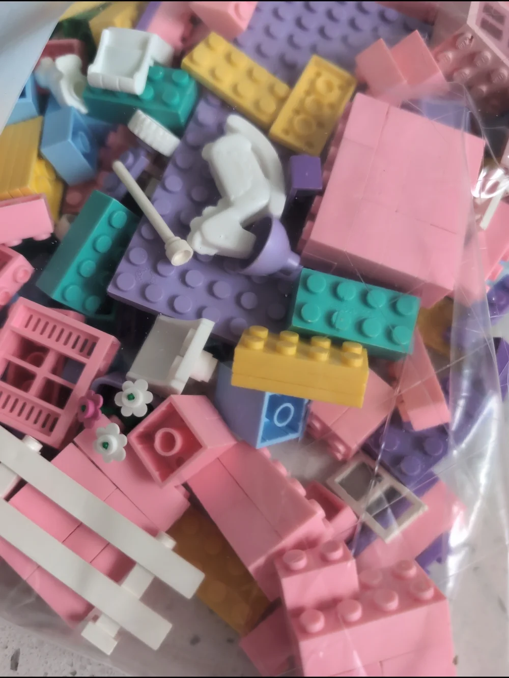 Pastel Mega bloks And Lego Building Block Toy Set for Kids Nearly 1 Pound